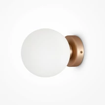 Aplica de perete Maytoni Basic form metal, sticla, auriu, alb, E14 - MOD321WL-01G1