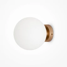 Aplica de perete Maytoni Basic form metal, sticla, auriu, alb, E14 - MOD321WL-01G2