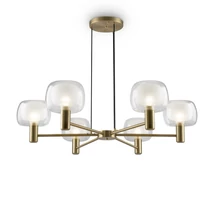 Pendul Maytoni Vision metal, sticla, auriu, E14 - MOD411PL-06G