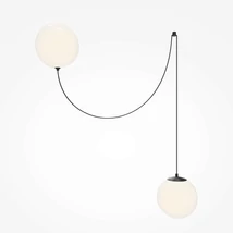 Pendul Maytoni TWINS metal, sticla, negru, alb, LED, 20W, 3000K, 1400Lm - MOD427PL-L20B3K1