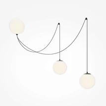 Pendul Maytoni TWINS metal, sticla, negru, alb, LED, 26W, 3000K, 1700Lm - MOD427PL-L30B3K1