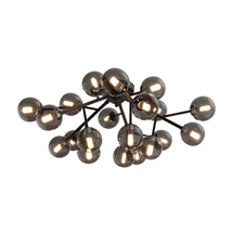 Plafoniera Maytoni Dallas metal, sticla, negru, fumuriu, G9 - MOD545CL-20B