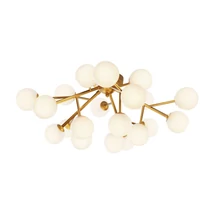 Plafoniera Maytoni Dallas metal, sticla, auriu, alb, G9 - MOD545CL-20BS