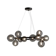Pendul Maytoni Dallas metal, sticla, negru, fumuriu, G9 - MOD545PL-11B