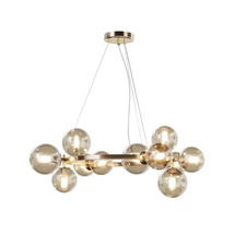 Pendul Maytoni Dallas metal, sticla, auriu, G9 - MOD545PL-11G