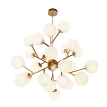 Pendul Maytoni Dallas metal, sticla, auriu, alb, G9 - MOD545PL-24BS
