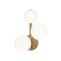 Aplica de perete Maytoni Dallas metal, sticla, auriu, alb, G9 - MOD545WL-03BS