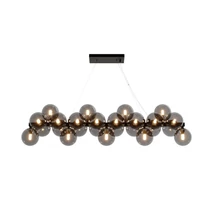 Pendul Maytoni Dallas metal, sticla, negru, fumuriu, G9 - MOD547PL-25B
