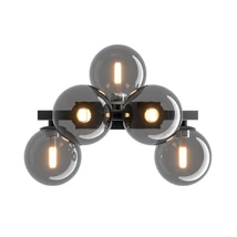 Aplica de perete Maytoni Dallas metal, sticla, negru, fumuriu, G9 - MOD547WL-05B
