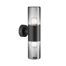 Aplica de perete exterioara Maytoni AMAS metal, sticla, grafit, fumuriu, E27, IP54 - O432WL-02GF