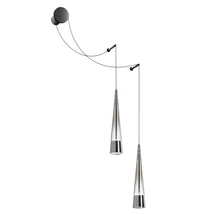 Pendul Maytoni Sintesi metal, sticla, crom, LED, 3000K, 24W, 840lm - P090WL-L24CH3K