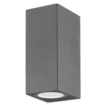 Aplica de perete exterioara NovaLuce Nero metal, sticla, gri, 2xGU10, IP54 - NL-710042