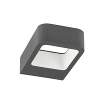 Aplica de perete exterioara NovaLuce Acqua metal, plastic, gri, LED, 3000K, 6W, 280lm, IP54 - NL-713312