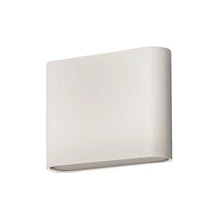 Aplica de perete exterioara NovaLuce Soho metal, sticla, alb, LED, 3000K, 2x3W, 480lm, IP54 - NL-740402