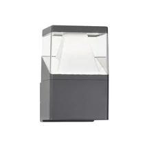 Aplica de perete exterioara NovaLuce Lock metal, plastic, gri, transparent alb, 3000-4000K, 12W, 960lm, IP54 - NL-813101