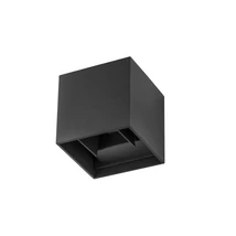 Aplica de perete exterioara NovaLuce Como metal, negru, LED, 3000K, 2x3W, 510lm, IP54 - NL-847408