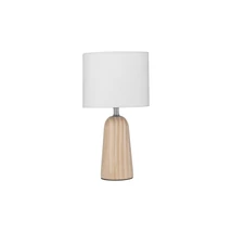 Veioza NovaLuce OBY lemn,metal, textil, maro, alb, E27 - NL-9001080