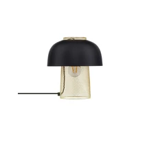 Veioza NovaLuce SQUBE metal, auriu, negru, E27 - 9001085