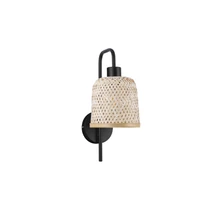 Aplica de perete NovaLuce INTRA metal, bambus, negru, natur, E27 - NL-9001088