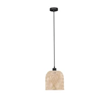 Pendul NovaLuce INTRA metal, bambus, negru, natur, E27 - NL-9001089