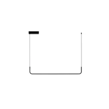 Pendul NovaLuce STRITA metal, plastic, negru, LED, 20W, 3200K, 1062 Lm - NL-9001102