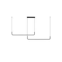 Pendul NovaLuce STRITA metal, plastic, negru, LED, 42W, 3200K, 1849 Lm - NL-9001103