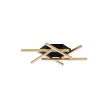 Aplica de tavan NovaLuce ANTAMA metal, plastic, negru, auriu, LED, 43W, 3200K, 1611 Lm - NL-9001112