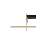 Aplica de tavan NovaLuce ANTAMA metal, plastic, negru, auriu, LED, 26W, 3200K, 973 Lm - NL-9001113