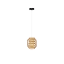 Pendul NovaLuce ASMA metal, natural, negru, natur, E27 - NL-9001114