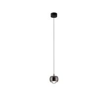Pendul NovaLuce CONGA metal, acril, negru, crom, LED, 13W, 3000K, 922 Lm - NL-9002070