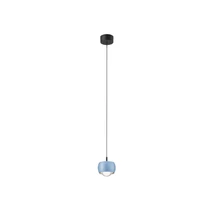 Pendul NovaLuce CONGA metal, acril, negru, albastru, LED, 13W, 3000K, 922 Lm - NL-9002071