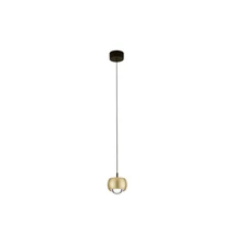 Pendul NovaLuce CONGA metal, acril, negru, auriu, LED, 13W, 3000K, 922 Lm - NL-9002073