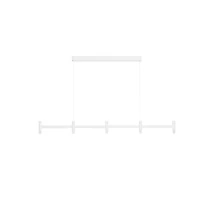 Pendul NovaLuce POETIC metal, plastic, alb, LED, 21W, 2700K, 1600Lm - 9002099