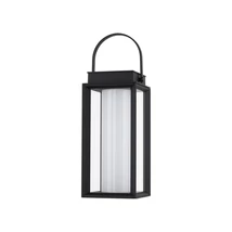 Lampa solara NovaLuce Verhaal metal, sticla, negru, transparent, LED, 3000K, 2W, 200lm, IP54 - NL-9002862