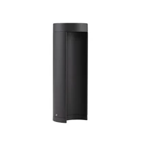 Lampadar exterior NovaLuce Tien metal, sticla, negru, transparent, LED, 3000K, 8.5W, 470lm, IP54 - NL-9002878