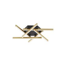 Plafoniera NovaLuce HYDE metal, negru, auriu, LED, 3000K, 38W, 1993lm - NL-9005651