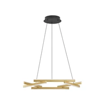 Pendul NovaLuce HYDE metal, negru, auriu, LED, 3000K, 38W, 2046lm - NL-9005652
