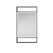 Oglinda NovaLuce DOUL metal, sticla, negru, LED, 41W, 426lm, 4000K, IP44 - NL-9006024