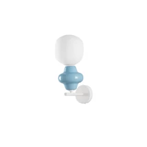 Aplica de perete NovaLuce CLIO metal, ceramic, sticla, alb, albastru, opac, E14 - NL-9009124