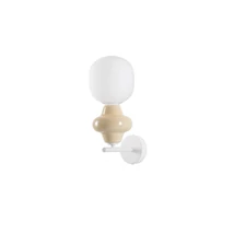 Aplica de perete NovaLuce CLIO metal, ceramic, sticla, alb, galben, opac, E14 - NL-9009125