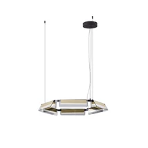 Pendul NovaLuce APNEA metal, sticla, negru, auriu, gri, LED 39W, 3000K, 4822 Lm - NL-9009132