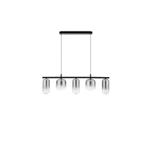 Pendul NovaLuce AELIA metal, sticla, negru,fumuriu, LED, 19W, 3000K, 2253 Lm - NL-9009142