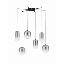 Pendul NovaLuce AELIA metal, sticla, negru,fumuriu, LED, 25W, 3000K, 2792 Lm - NL-9009143