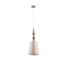 Pendul NovaLuce DAMO metal, ceramic, textil, alama, maro, alb, E27 - NL-9009147