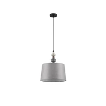 Pendul NovaLuce DAMO metal, ceramic, textil, negru, alama, maro, gri, E27 - NL-9009149