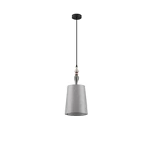 Pendul NovaLuce DAMO metal, ceramic, textil, negru, alama, maro, gri, E27 - NL-9009150