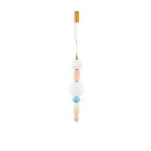 Pendul NovaLuce OBRIE metal, ceramic, sticla, alama, albastru, portocaliu, opac, LED, 23W, 3000K, 1423 Lm - NL-9009153