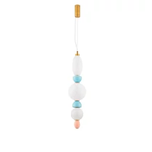 Pendul NovaLuce OBRIE metal, ceramic, sticla, alama, albastru, portocaliu, opac, LED, 27W, 3000K, 2032 Lm - NL-9009154