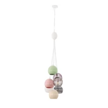 Pendul NovaLuce MELINE metal, sticla, alb, multicolor, E14 - NL-9009164