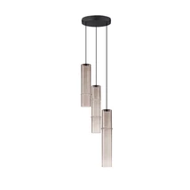 Pendul NovaLuce SANO metal, sticla, negru, fumuriu, LED, 9W, 540lm, 3000K - NL-9009167